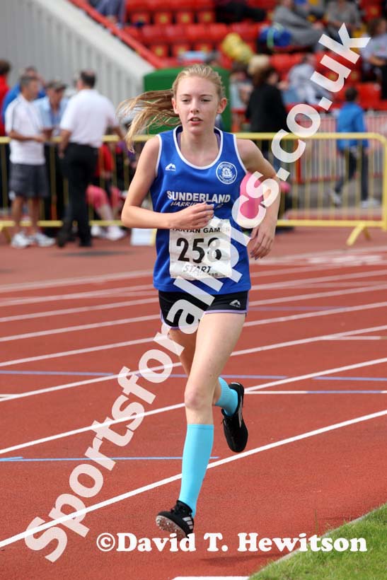 Girls under-15s 1500 metres at the Gateshead Tartan Games Open.
